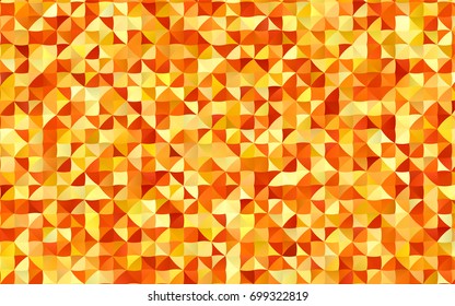 Dark Yellow, Orange vector low poly background. Brand-new colored illustration in blurry style with gradient. Brand-new style for your business design.