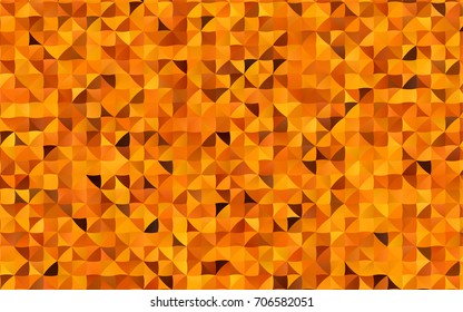 Dark Yellow, Orange vector low poly template. A vague abstract illustration with gradient. The textured pattern can be used for background.