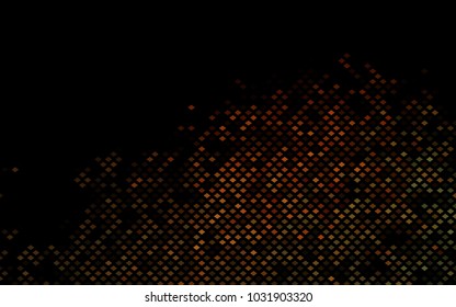 Dark Yellow, Orange vector modern geometrical background. Abstract template. Geometric pattern in square style with gradient.