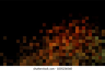 Dark Yellow, Orange vector modern geometrical background. Abstract template. Geometric pattern in square style with gradient.