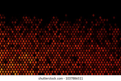 Dark Yellow, Orange vector modern geometrical background. Abstract template. Geometric pattern in square style with gradient.