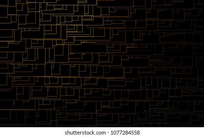 Dark Yellow, Orange vector modern geometrical background. Abstract template. Geometric pattern in square style with gradient.