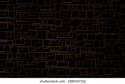 Dark Yellow, Orange vector modern geometrical background. Abstract template. Geometric pattern in square style with gradient.