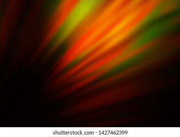 Dark Yellow, Orange vector modern bokeh pattern. Colorful illustration in blurry style with gradient. A completely new template for your design.