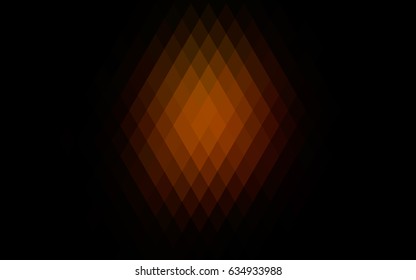 Dark Yellow, Orange vector modern geometrical background. Abstract template. Geometric pattern in square style with gradient.