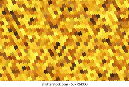 Dark Yellow, Orange vector modern geometrical abstract background. Texture, brand-new background. Geometric background in Origami style with gradient. 