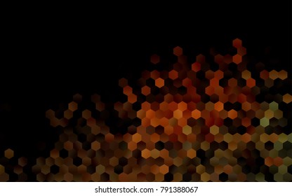 Dark Yellow, Orange vector modern geometrical abstract background. Texture, brand-new background. Geometric background in Origami style with gradient. 