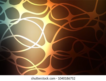 Dark Yellow, Orange vector natural abstract pattern. Geometric doodle illustration in Origami style with gradient. A completely new design for your business.