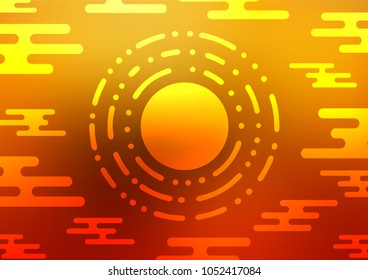 Dark Yellow, Orange vector natural abstract background. Glitter abstract illustration with doodles and Zen tangles. The template can be used as a background for cell phones.
