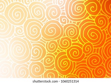Dark Yellow, Orange vector natural elegant background. Ethnic elegant natural pattern with gradient. The pattern can be used for coloring books and pages for kids.