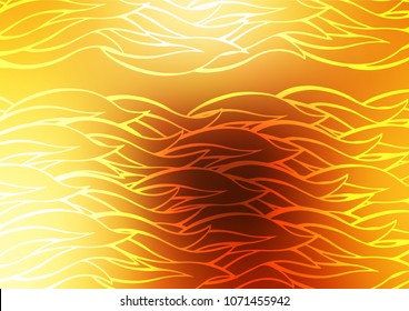 Dark Yellow, Orange vector natural abstract pattern. Glitter abstract illustration with doodles and Zen tangles. Brand-new style for your business design.