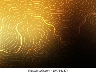 Dark Yellow, Orange vector natural abstract template. Colorful abstract illustration with lines in Asian style. The pattern can be used for wallpapers and coloring books.
