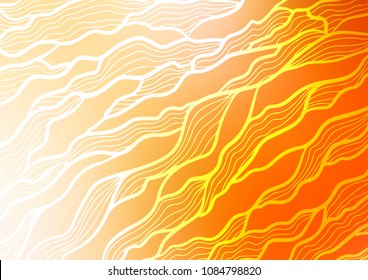 Dark Yellow, Orange vector natural abstract texture. Creative illustration in blurred style with doodles and Zen tangles. Brand-new design for your business.
