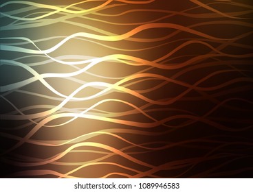 Dark Yellow, Orange vector natural elegant pattern. A completely new color illustration in doodle style. The template can be used as a background for cell phones.
