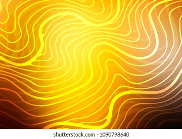 Dark Yellow, Orange vector natural abstract template. Colorful illustration in abstract style with doodles and Zen tangles. The textured pattern can be used for website.