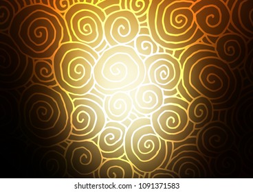 Dark Yellow, Orange vector natural elegant template. Creative illustration in blurred style with doodles and Zen tangles. The best blurred design for your business.