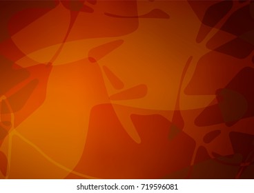 Dark yellow, orange vector natural elegant template. Colorful abstract illustration with lines drawn by child in Asian style. The completely new template can be used for your brand book.