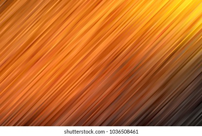 Dark Yellow, Orange vector pattern with bent lines. Creative geometric illustration in marble style with gradient. Textured wave pattern for backgrounds.