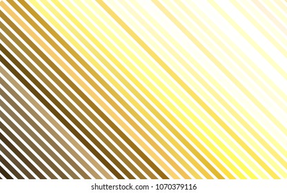 Dark Yellow, Orange vector pattern with narrow lines. Lines on blurred abstract background with gradient. The pattern can be used for websites.