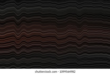 Dark Yellow, Orange vector pattern with bent ribbons. Colorful abstract illustration with gradient lines. Pattern for your business design.