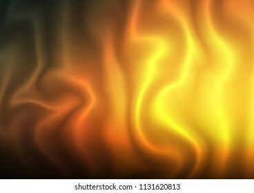 Dark Yellow, Orange vector pattern with lines, ovals. An elegant bright illustration with gradient. A completely new template for your business design.