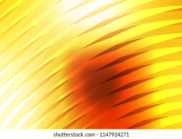 Dark Yellow, Orange vector pattern with narrow lines. Shining colored illustration with narrow lines. The pattern can be used for websites.