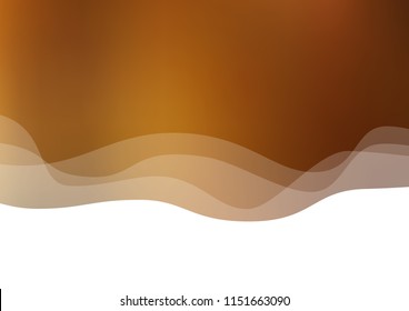 Dark Yellow, Orange vector pattern with bent ribbons. A completely new color illustration in marble style. A completely new marble design for your business.
