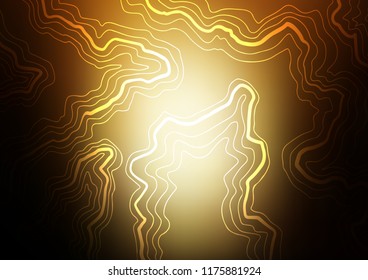 Dark Yellow, Orange vector pattern with lava shapes. Colorful illustration in abstract marble style with gradient. The best blurred design for your business.