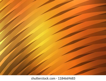 Dark Yellow, Orange vector pattern with narrow lines. Modern geometrical abstract illustration with staves. Best design for your ad, poster, banner.