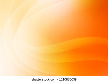 Dark Yellow, Orange vector pattern with bubble shapes. A vague circumflex abstract illustration with gradient. Textured wave pattern for backgrounds.