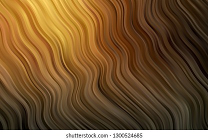 Dark Yellow, Orange vector pattern with lamp shapes. A vague circumflex abstract illustration with gradient. A completely new marble design for your business.