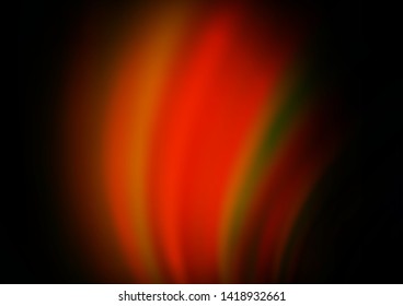 Dark Yellow, Orange vector pattern with lines, ovals. An elegant bright illustration with gradient. Marble style for your business design.