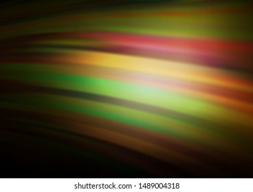 Dark Yellow, Orange vector pattern with lava shapes. Colorful illustration in abstract marble style with gradient. Brand new design for your ads, poster, banner.