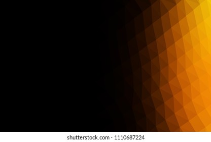 Dark Yellow, Orange vector polygon abstract layout. Shining colored illustration in a Brand new style. The template can be used as a background for cell phones.