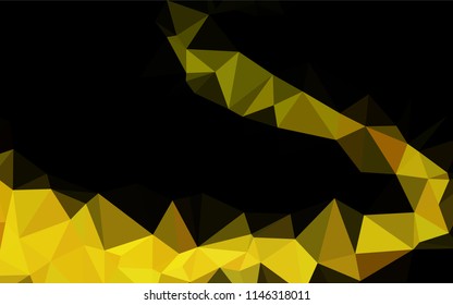 Dark Yellow, Orange vector polygon abstract background. Shining colored illustration in a Brand new style. A completely new template for your business design.
