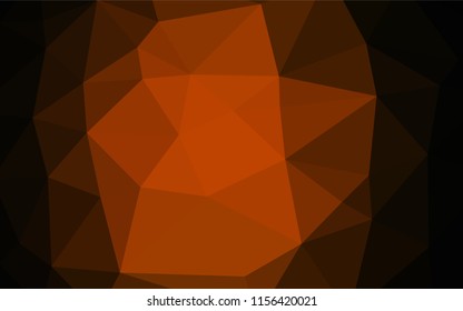 Dark Yellow, Orange vector polygon abstract layout. Shining illustration, which consist of triangles. The elegant pattern can be used as part of a brand book.