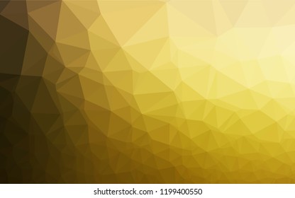 Dark Yellow, Orange vector polygon abstract layout. Shining illustration, which consist of triangles. The elegant pattern can be used as part of a brand book.