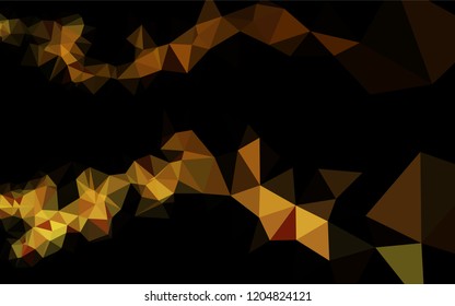 Dark Yellow, Orange vector polygon abstract layout. Glitter abstract illustration with an elegant design. A completely new design for your business.