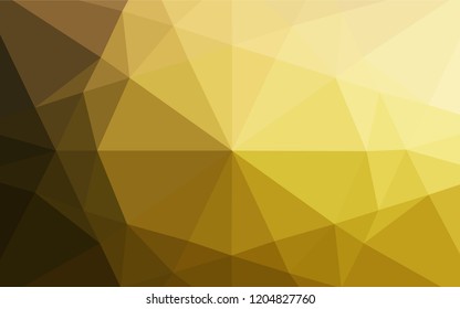 Dark Yellow, Orange vector polygon abstract layout. Creative illustration in halftone style with gradient. The completely new template can be used for your brand book.