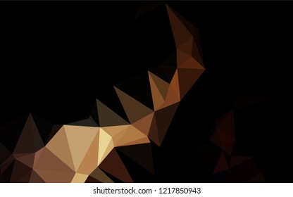 Dark Yellow, Orange vector polygon abstract layout. Creative illustration in halftone style with gradient. A completely new template for your business design.