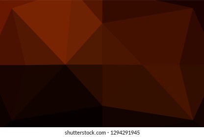 Dark Yellow, Orange vector polygon abstract layout. Colorful abstract illustration with gradient. A completely new design for your business.