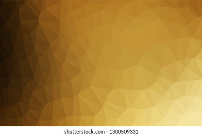 Dark Yellow, Orange vector polygon abstract layout. An elegant bright illustration with gradient. The elegant pattern can be used as part of a brand book.