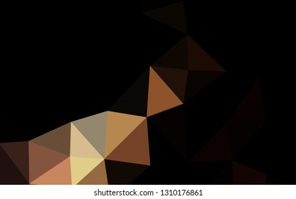 Dark Yellow, Orange vector polygon abstract background. Colorful illustration in abstract style with gradient. Elegant pattern for a brand book.