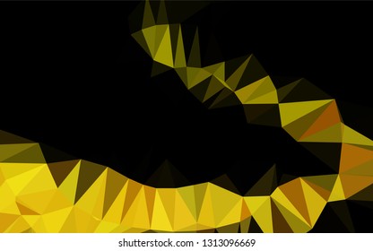 Dark Yellow, Orange vector polygon abstract background. Creative geometric illustration in Origami style with gradient. The textured pattern can be used for background.