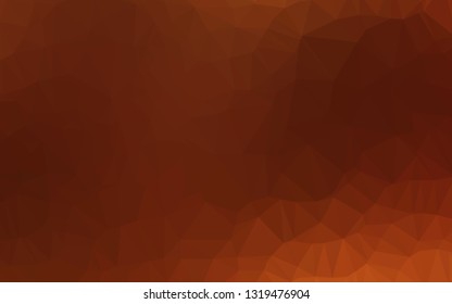 Dark Yellow, Orange vector polygon abstract backdrop. Modern geometrical abstract illustration with gradient. Brand new style for your business design.