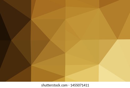 Dark Yellow, Orange vector polygon abstract layout. Glitter abstract illustration with an elegant design. New texture for your design.