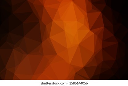 Dark Yellow, Orange vector polygon abstract layout. Modern geometrical abstract illustration with gradient. The template can be used as a background for cell phones.