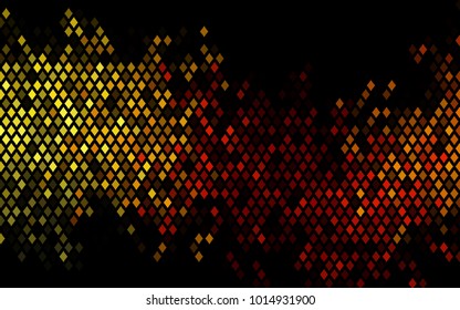 Dark Yellow, Orange vector polygonal illustration consisting of rectangles. Rectangular design for your business. Creative geometric background in origami style with gradient.