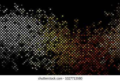 Dark Yellow, Orange vector polygonal illustration, which consist of rectangles. Rectangular pattern for your business design. Geometric background in Origami style with gradient. 