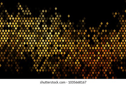 Dark Yellow, Orange vector polygonal illustration consisting of rectangles. Rectangular design for your business. Creative geometric background in origami style with gradient.
